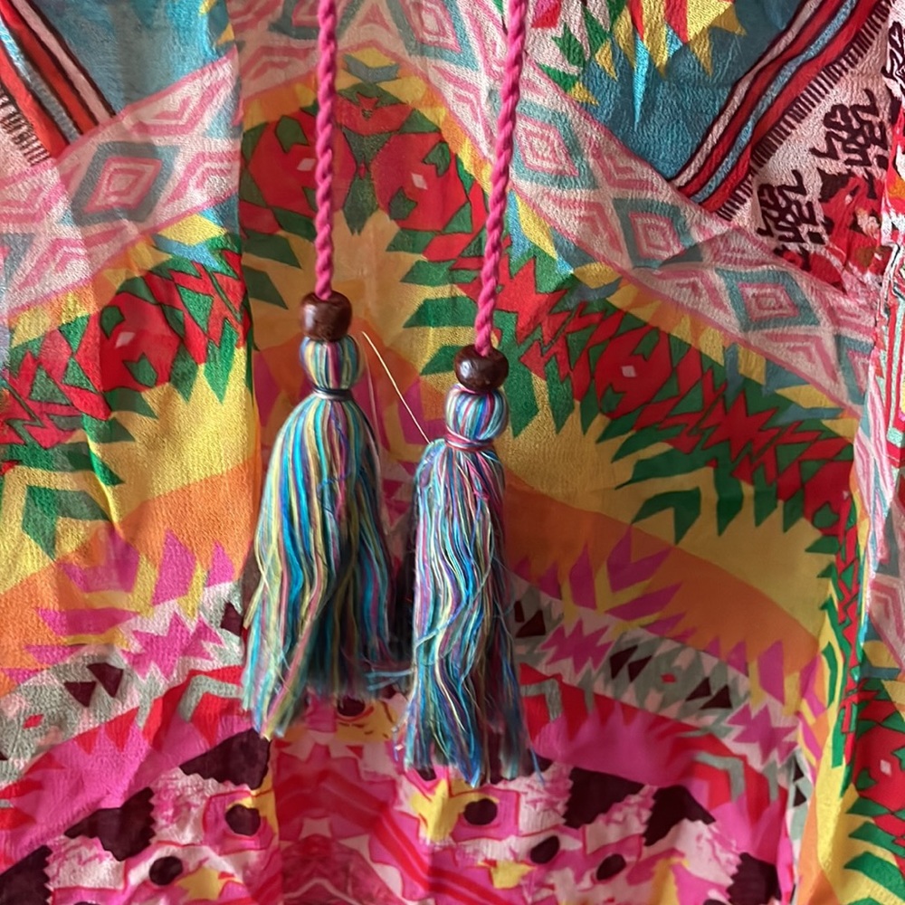 Gibson Latimer Vibrant Boho Multi Printed Kaftan … - image 8